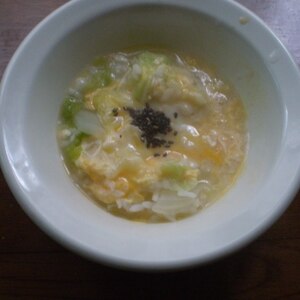 レンジで作る韓国雑炊
